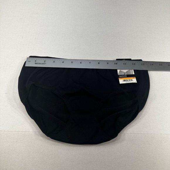 Vanity Fair Women's Size 7 Large Panty Hipster Seamless Black New With Tags - Picture 6 of 8